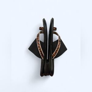 Toscanella Women's Jaded Black Leopard
Sandals 100% Handmade in Italy size 8